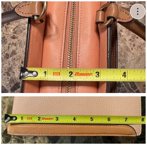 Coach Rouge Pink and Tan Leather Handbag/ Crossbody - Picture 14 of 16